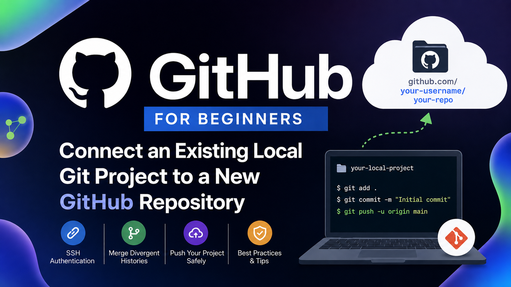 How to Connect an Existing Local Git Project to a New GitHub Repository